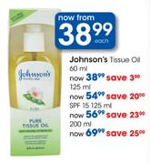 Johnson's Tissue Oil SPF 15-125ml