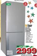 Bauer Silver Bottom Freezer/Fridge-260Ltr