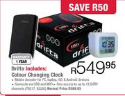 Drifta Including Colour Changing Clock