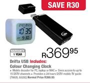 Drifta USB Including Colour Changing Clock
