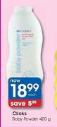 Clicks Baby Powder-400g Each