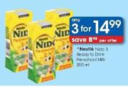Nestle Nido 3 Ready To Drink Pre-School Milk-3x250ml