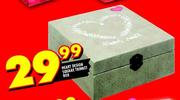 Heart Design Square Trinket Box