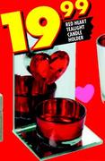 Red Heart Tealight Candle Holder
