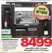 London 4 Piece Wall Unit