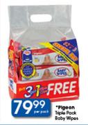 Pigeon Triple Pack Baby Wipes-Per Pack