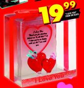 "I Love You" Poem on Glass
