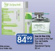 Sex In The City Lust Love Or Kiss Sat Eau De Toilette-100Ml & Deodorent Spray-50Ml