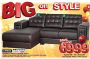 Milano Decor Figaro Chaise 2 Piece Lounge Suite