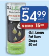 G.I. Lean Fat Burn Drops-50ml Each