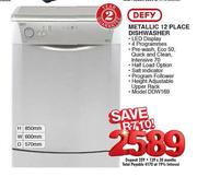 Defy Metallic 12 Place Dishwasher (DDW169)