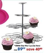 Clicks Silver Wire Cupcake Stand