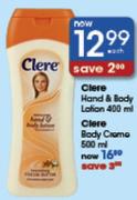 Clere Hand & Body Lotion 400Ml-Each