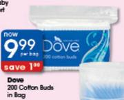 Dove 200 Cotton Buds In Bag-Per Bag