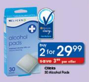 Clicks 30 Alcohol Pads-2's