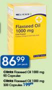 Clicks Flaxseed Oil 1000mg 90 Capsules-Per Pack