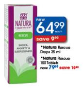 Natura Rescue Drops-25ml Each