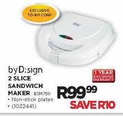 ByD:sign 2 Slice Sandwich Maker (BSM750)