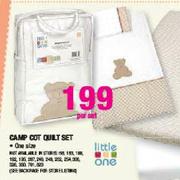 Little One Camp Cot Quilt Set One Size-Per Set