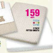 Little One 2 Pack Fitted Sheets-Each
