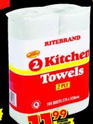 Ritebrand 2-Ply Roller Towels-2's