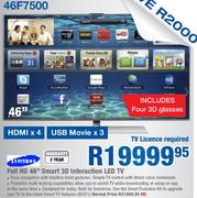 Samsung 46" FHD Smart 3D Interaction LED TV(46F7500)