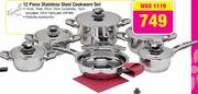 Tissolli 12 Piece Stainless Steel Cookware Set