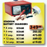 Stadium Battery Chargers 4Amp BC04AR