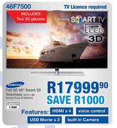 Samsung Full HD 46" Smart 3D Television-Each