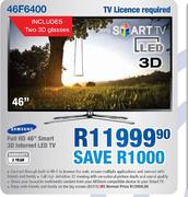Samsung Full HD 46" Smart 3D Internet LED TV-Each