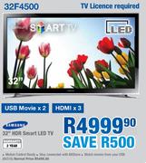 Samsung 32" HD Ready Smart LED TV(32F4500)