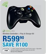 XBOX 360 Wireless Controller + Play & Charge Kit