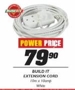 Build It Extension Cord White-10m x 10amp