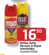 Dyflea, Dyfly, Dyroach Or Dyant Insecticides-300ml Each