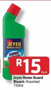 Jeyes Home Guard Bleach Assorted- 750ml Each
