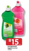 PnP Dishwash Liquid Assorted-750ml Each