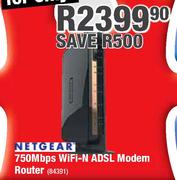 Netgear 750Mbps WiFi-N ADSL Modem Router