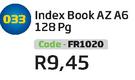 Index Book AZ A6 128 Pg FR1020