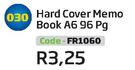 Hard Cover Memo Book A6 96 Pg FR1060