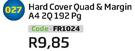 Hard Cover Counter Book A4 2Q 192 Pg FR1024