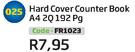 Hard Cover Counter Book A4 2Q 192 Pg FR1023