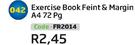Exercise Book Feint & Margin A4 72Pg FR2014