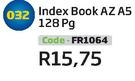 Index Book AZ A5 128 Pg FR1064