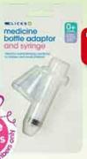 Clicks Medicine Bottle Adaptor And Syringe-Each