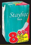 Stayfree Sanitary Pads Assorted - 8/10's Per Pack