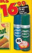 Brut Aerosol For Men Assorted - 120ml Each