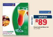 Stem Cocktail Glass Set-2-Pack