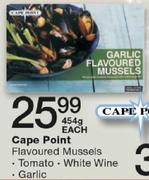 Cape Point  Flavoured Mussels Tomato/White Wine/Garlic-454g