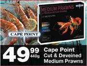 Cape Point Cut & Deveined Medium Prawns-440g