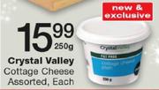 Crystal Valley Cottage Cheese Assorted-250g